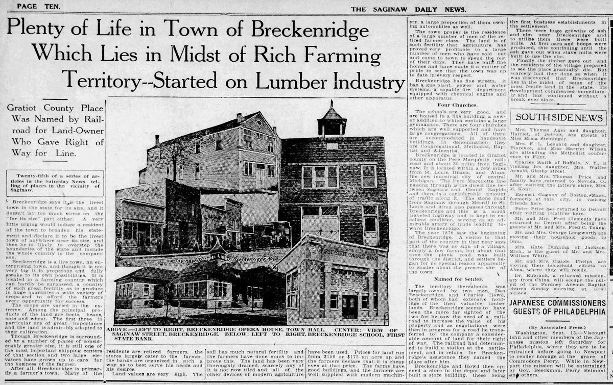 Breckenridge Opera House - Sept 1915 Article With Photo (newer photo)